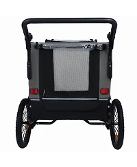 Streamdale Furniture Extra Large 2 in 1 Pet Bike Trailer and Stroller Up to 88 lbs