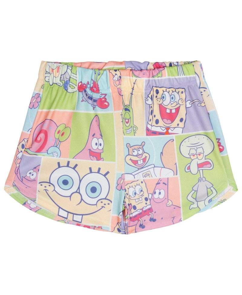 SpongeBob SquarePants Toddler Girls' 2T -4T Athletic 2-Piece Tank Top and Mesh Shorts Set