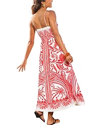 Cupshe Women's Palm Tree Lane Tropical Maxi Beach Dress