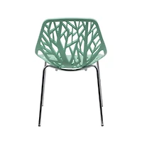 LeisureMod Modern Asbury Dining Chair w/ Chromed Legs