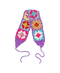 John Bead Granny Square Headband Floral Crochet Diy Kit for Beginners