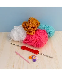 John Bead Flower Coasters Floral Crochet Diy Kit for Beginners