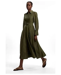 Karen Millen Women's Organdie Midi Shirt Dress