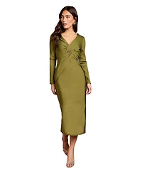 Coast Women's Bandage Twist Front V-Neck Midi Dress