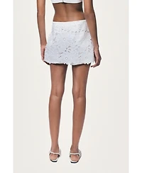 Nocturne Women's Broderie-Trim Mini Skort