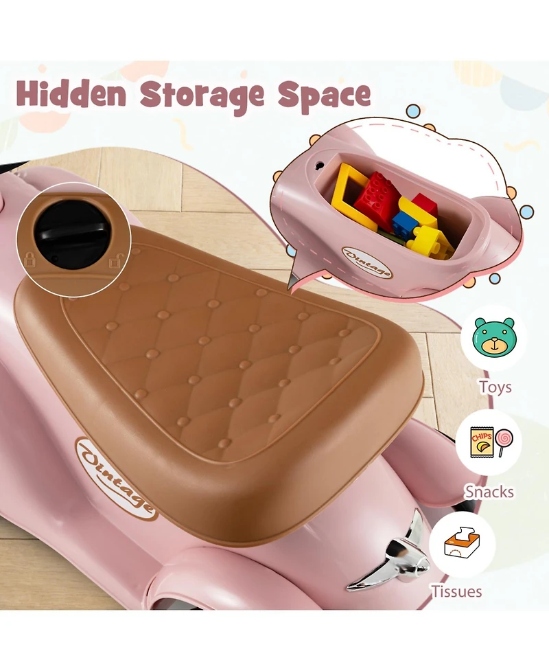 Mecale Kids Sit-to-Stand Ride-On Vehicle for 18-36 Months with Storage