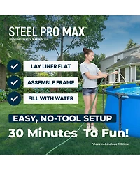 Bestway Steel Pro Max 12 x 30" Metal Frame Above Ground Pool Only