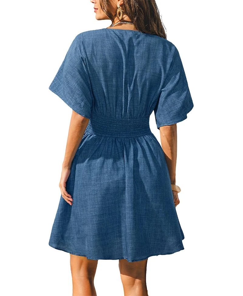 Cupshe Women's Striped Mini Beach Dress