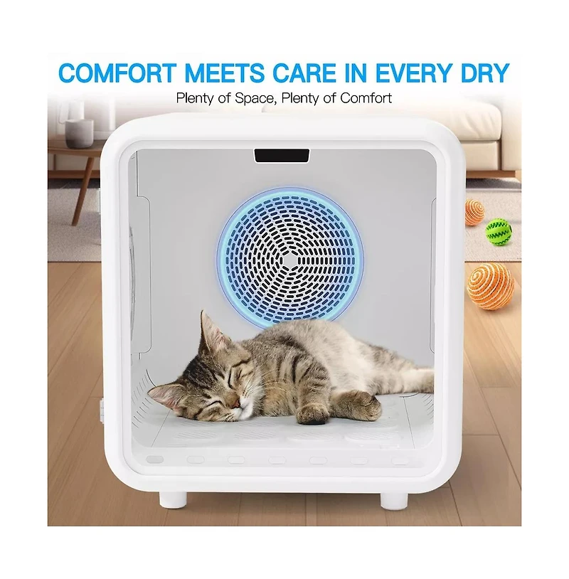 Gouun Smart Pet Dryer Box 58L Quiet Cat and Dog Dryer with App Control Low Noise Grooming