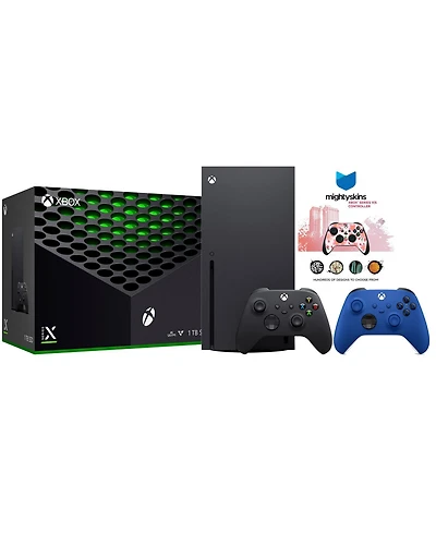 Microsoft Xbox Series X 1TB Disc Console with Extra Controller and MightySkins Code Bundle