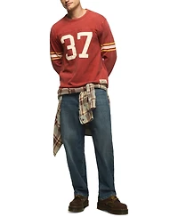 Lucky Brand Men's Long-Sleeve Football Crewneck T-Shirt