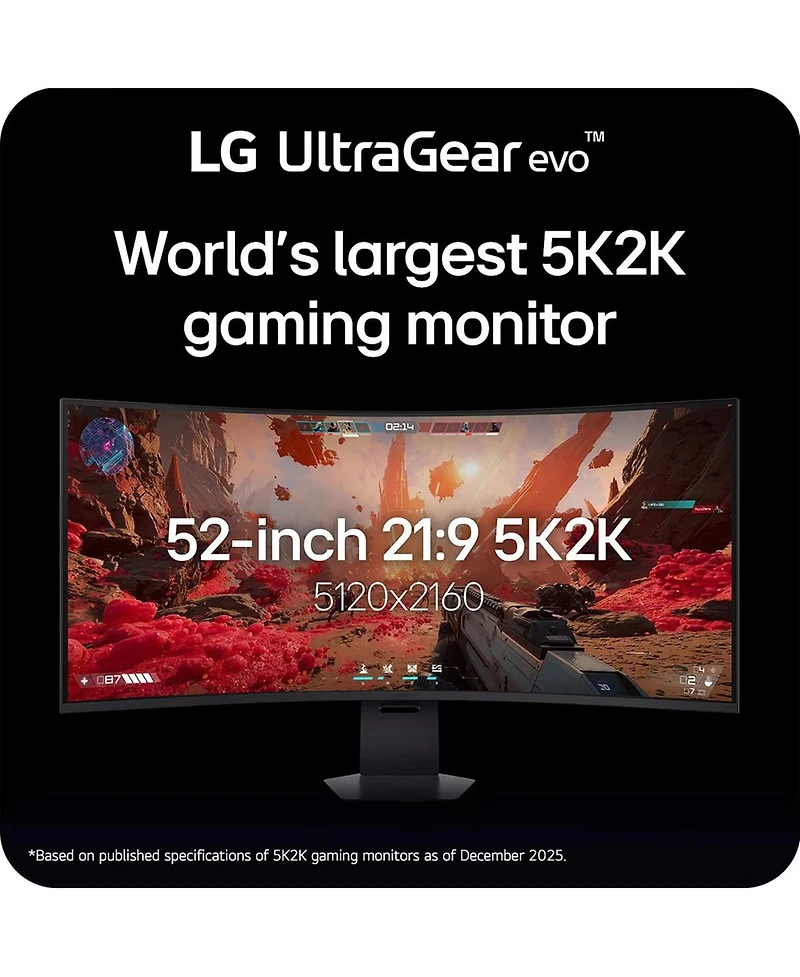 Lg UltraGear evo 52G930B-b 51.6" 21:9 5K2K 240Hz Curved Va Lcd Hdr Gaming Monitor