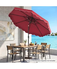 Sugift Patio Umbrella with Push Button Tilt and Crank