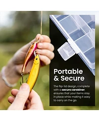 Xdovet Plastic Organizer Box Adjustable Dividers Craft Storage Labels