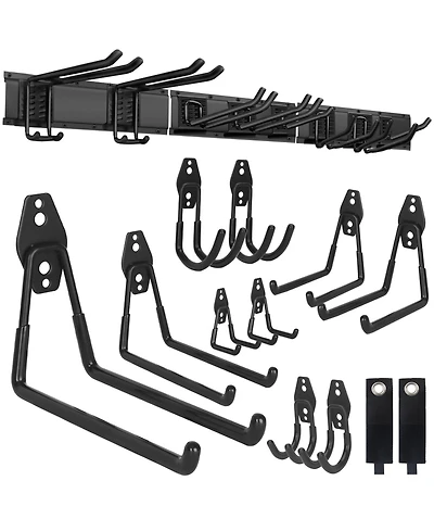 Xdovet Garden Tool Organizer Wall Mount Hooks Rack Shed Storage Heavy Duty