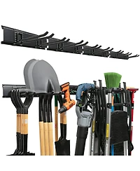 Xdovet Wall Mount Garden Organizer Rack with Adjustable Hooks