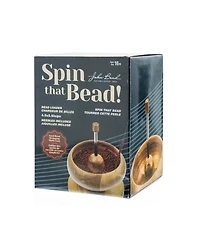 John Bead Wooden Bead Spinner with 2 Beading Needles, Manual String Bead Loader, Spinning Tool for Diy Craft Jewelry Making