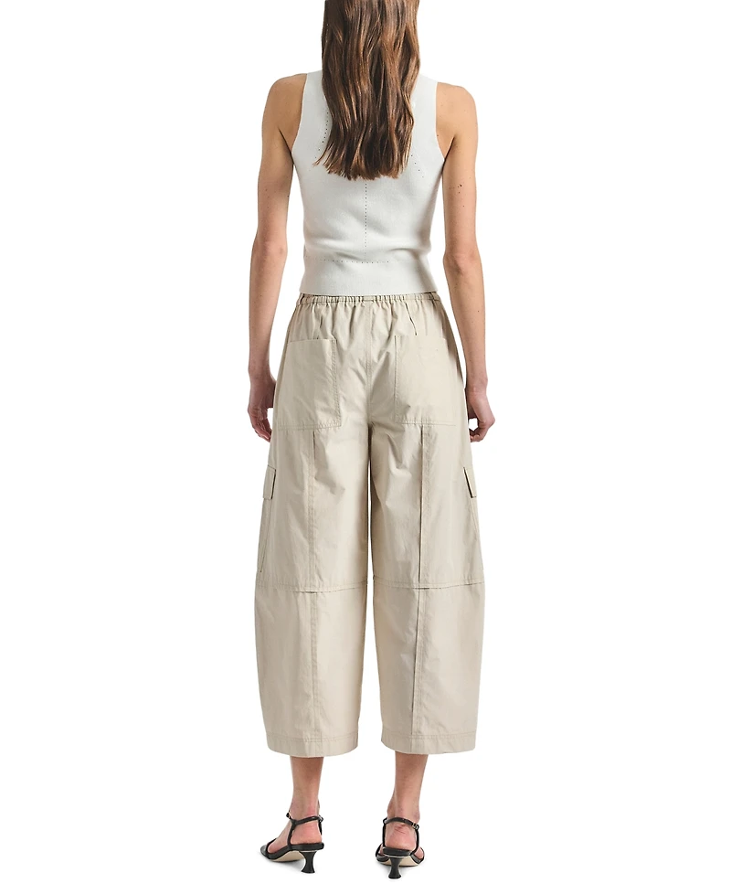 Derek Lam 10 Crosby Women's Ruth Cropped High-Rise Wide-Leg Cargo Pants