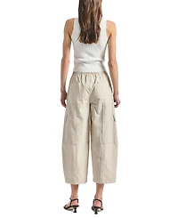 Derek Lam 10 Crosby Women's Ruth Cropped High-Rise Wide-Leg Cargo Pants