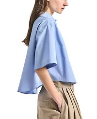 Derek Lam 10 Crosby Women's Olivia Cropped Short-Sleeve Shirt
