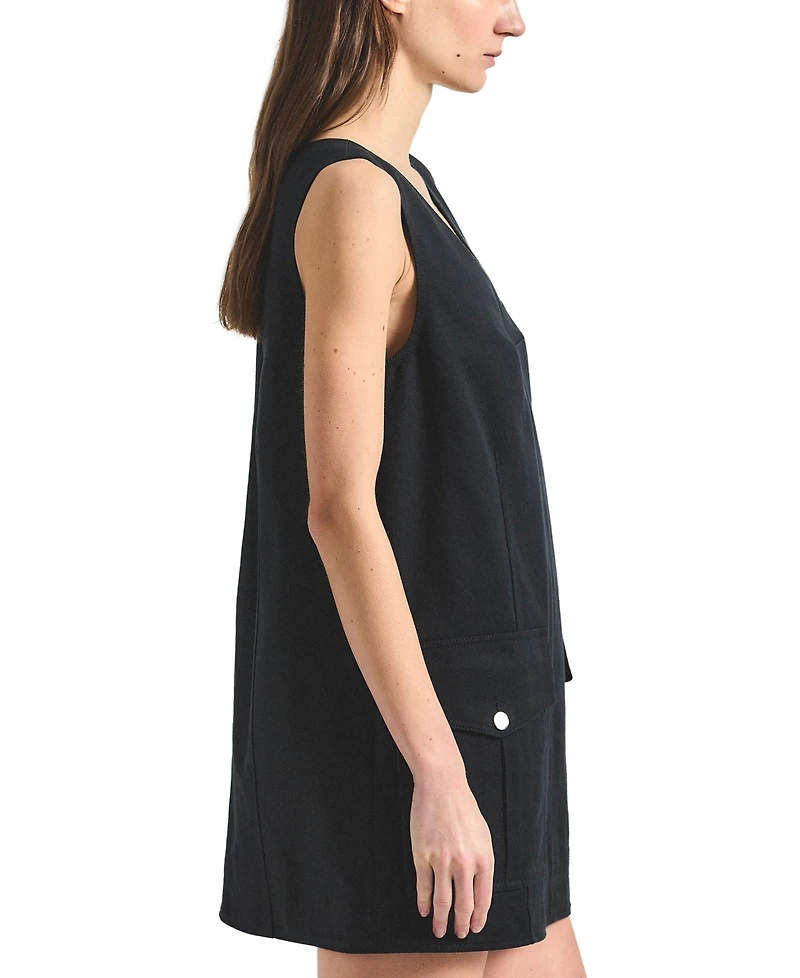 Derek Lam 10 Crosby Women's Xander Washed Cotton Twill Trapeze Dress