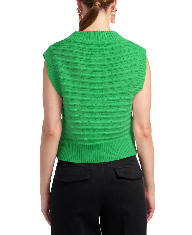 Derek Lam 10 Crosby Women's Bryce Textured Knit V-Neck Sweater