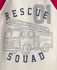Carter's Toddler Boys' 2T-5T Rescue Squad Snug Fit Sleep & Play, 4-Piece Set