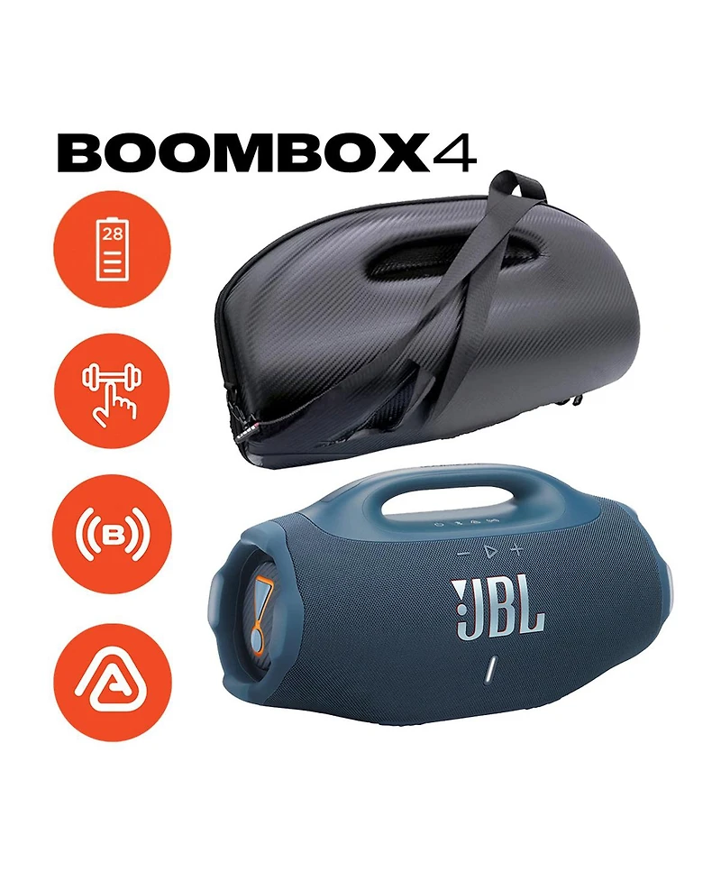 Jbl Boombox 4 Waterproof Portable Bluetooth Speaker Bundle with gSport Case