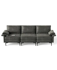 Slickblue 3 Seat Sectional Sofa with Metal Legs and Built-in Usb Charging Ports