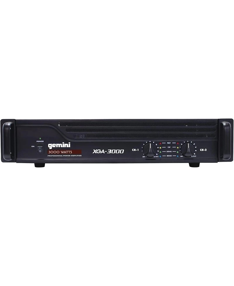 Gemini Sound Xga-3000 Class Ab 2x 200W Professional Dj Amplifier, Multizone, Rack Mount