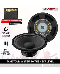 5 Core 10 Inch Guitar Speaker Replacement 600W 8 Ohm Low Distortion for Electric Guitar Amp Cabinet