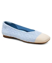Vivaia Women's Margot Square-Toe V-Cut Slip on Ballet Flats