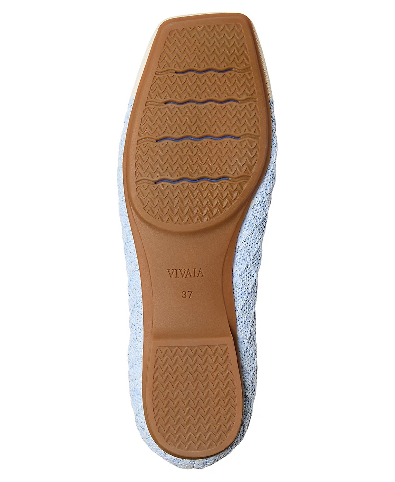 Vivaia Women's Margot Square-Toe V-Cut Slip on Ballet Flats