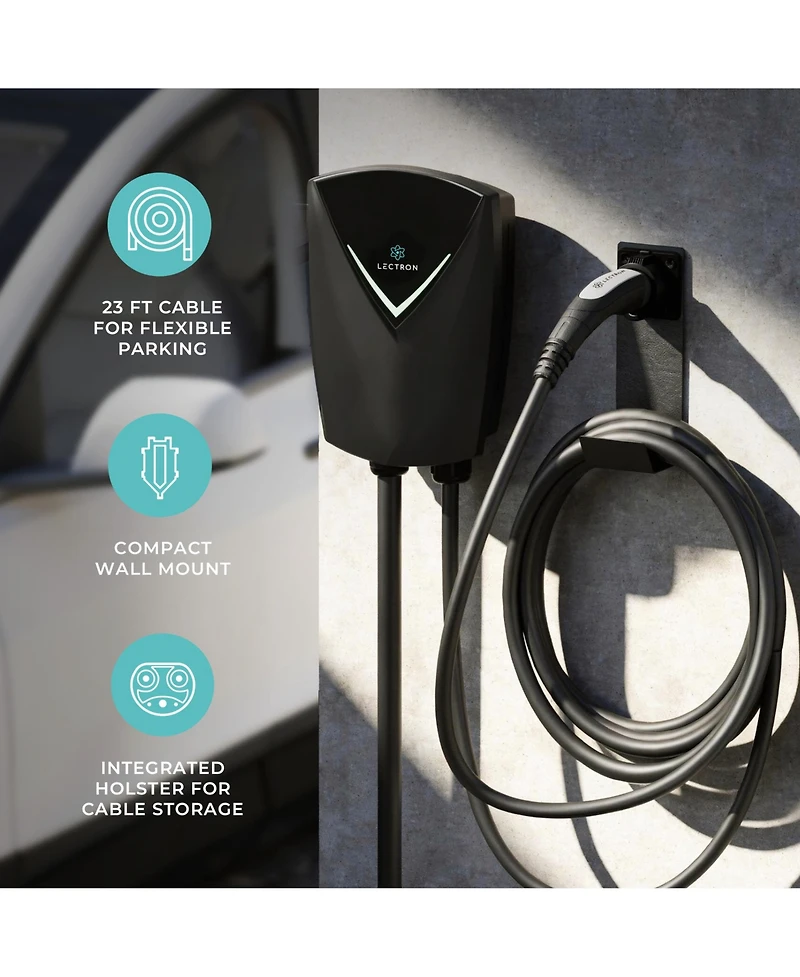 Lectron Nexus Level 2 Tesla Nacs Ev Charger 40A 240V Etl 23FT Nema 14-50