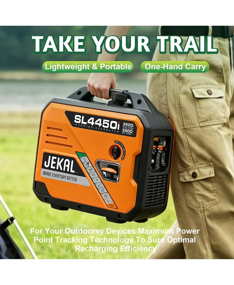 Mondawe 3500W-3800W Portable Inverter Generator Electric Start with Eco Mode