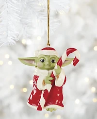 Lenox Holiday Grogu with Candy Cane Ornament