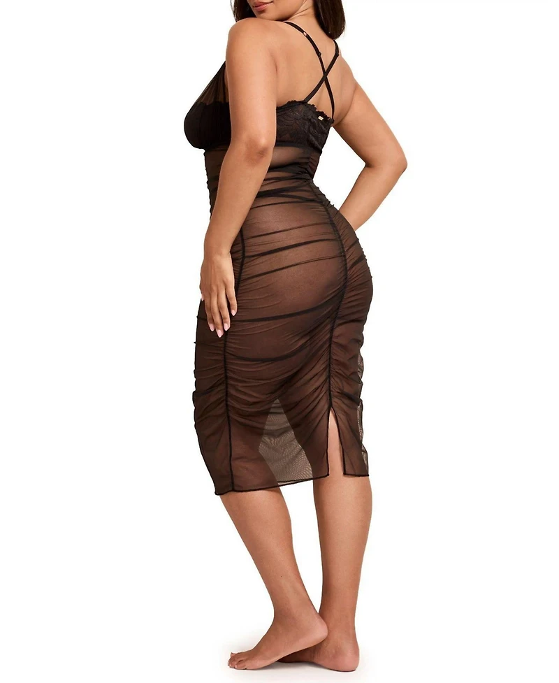 Adore Me Plus Eave Slip and G-String Set Lingerie