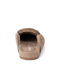 Dearfoams Women's Falan Genuine Suede Scuff Slippers