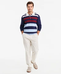 Club Room Men's Long-Sleeve Striped Polo Sweater, Macy's Exclusive