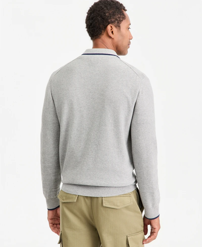 Club Room Men's Tipped Long-Sleeve Polo Sweater, Macy's Exclusive