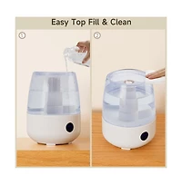 Topteng 1.8 Gal Humidifier – 30H Runtime, Dual Mist, Remote Control & Oil Diffuser for Bedroom
