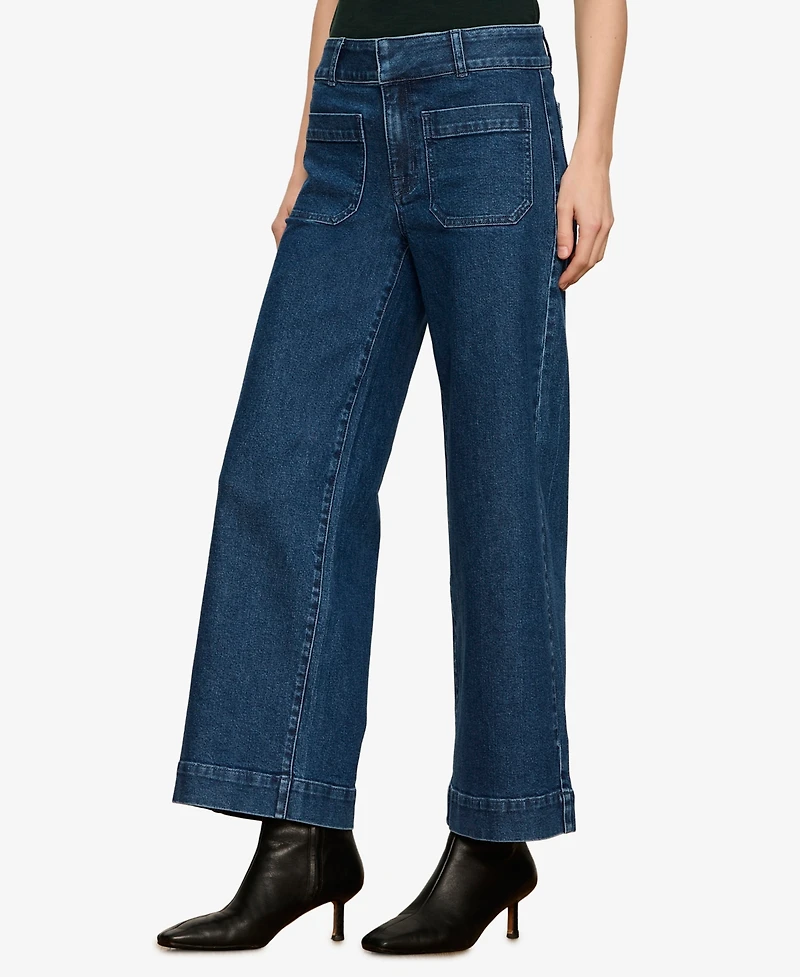 Sanctuary Women's Mid-Rise Wide-Leg Jeans