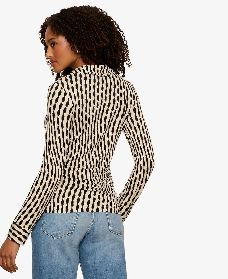 Sanctuary Women's Juno Long-Sleeve Slinky Button-Up Shirt