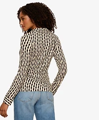 Sanctuary Women's Juno Long-Sleeve Slinky Button-Up Shirt