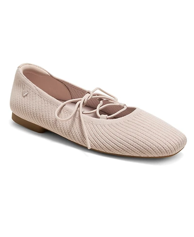 Vivaia Women's Miley 3 Laces Included Square-Toe Lace-Up Mary Janes Flats