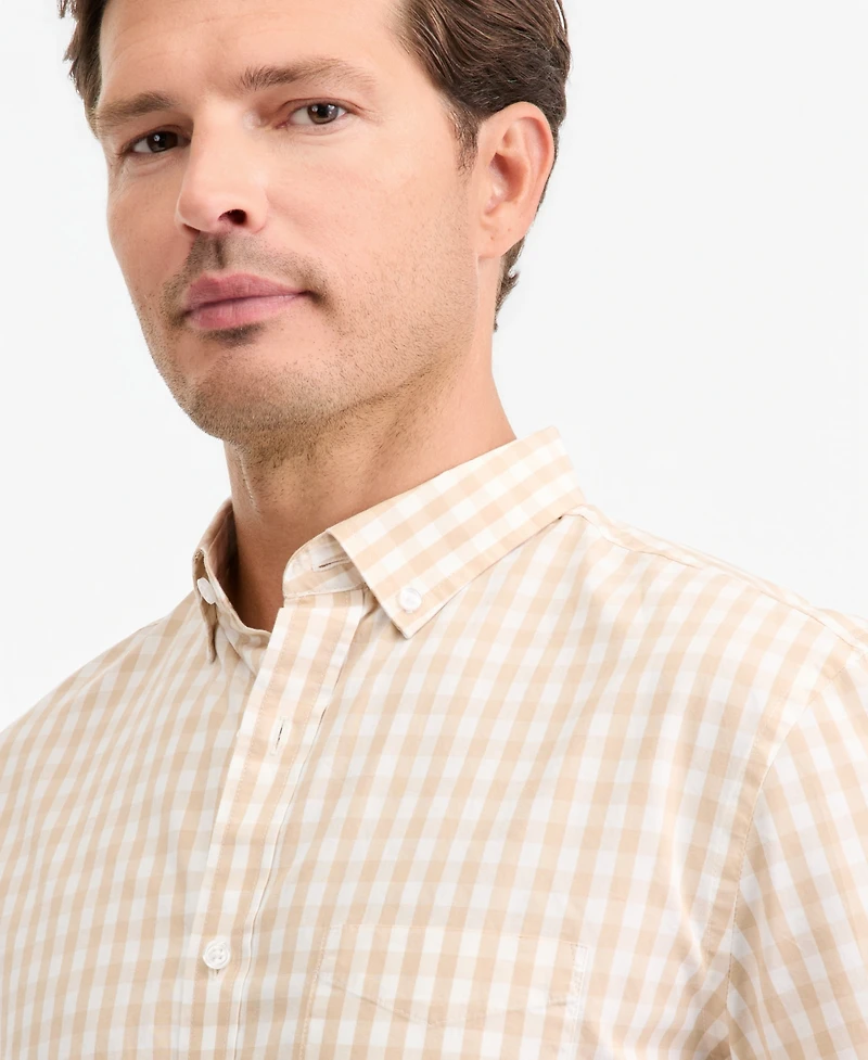 Club Room Men's Hemmy Plaid Poplin Short-Sleeve Shirt, Macy's Exclusive