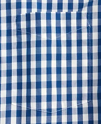 Club Room Men's Long-Sleeve Gingham Cotton Poplin Shirt, Macy's Exclusive