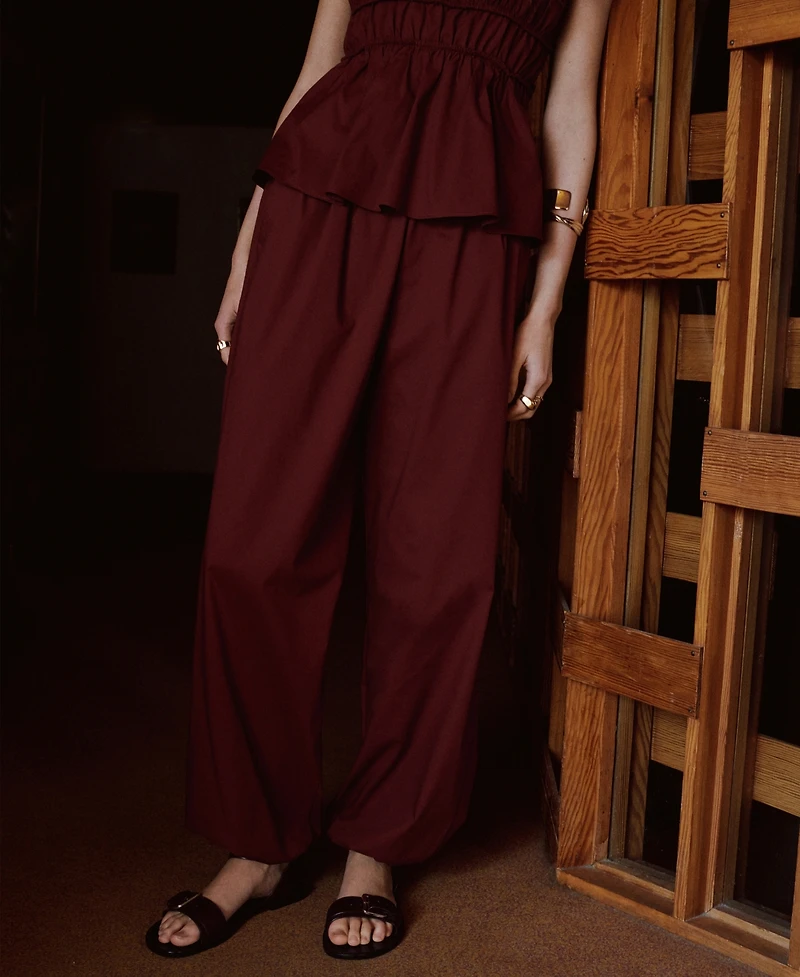 Mango Women's High-Waisted Baggy Pants
