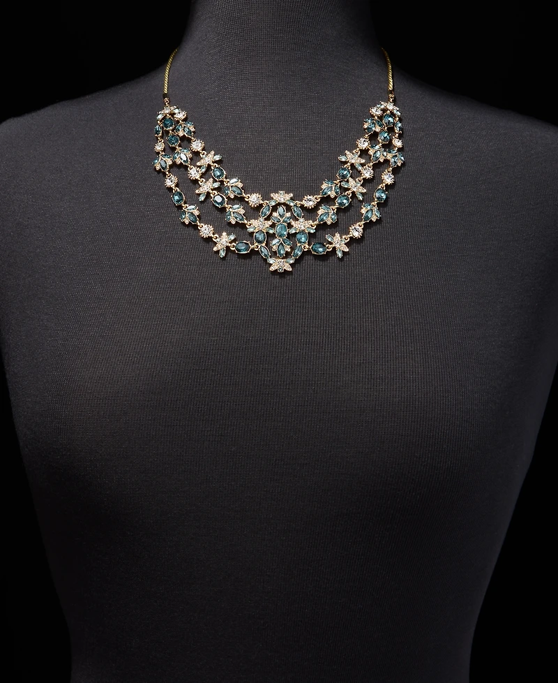 Marchesa Stone Layered Statement Necklace, 16"