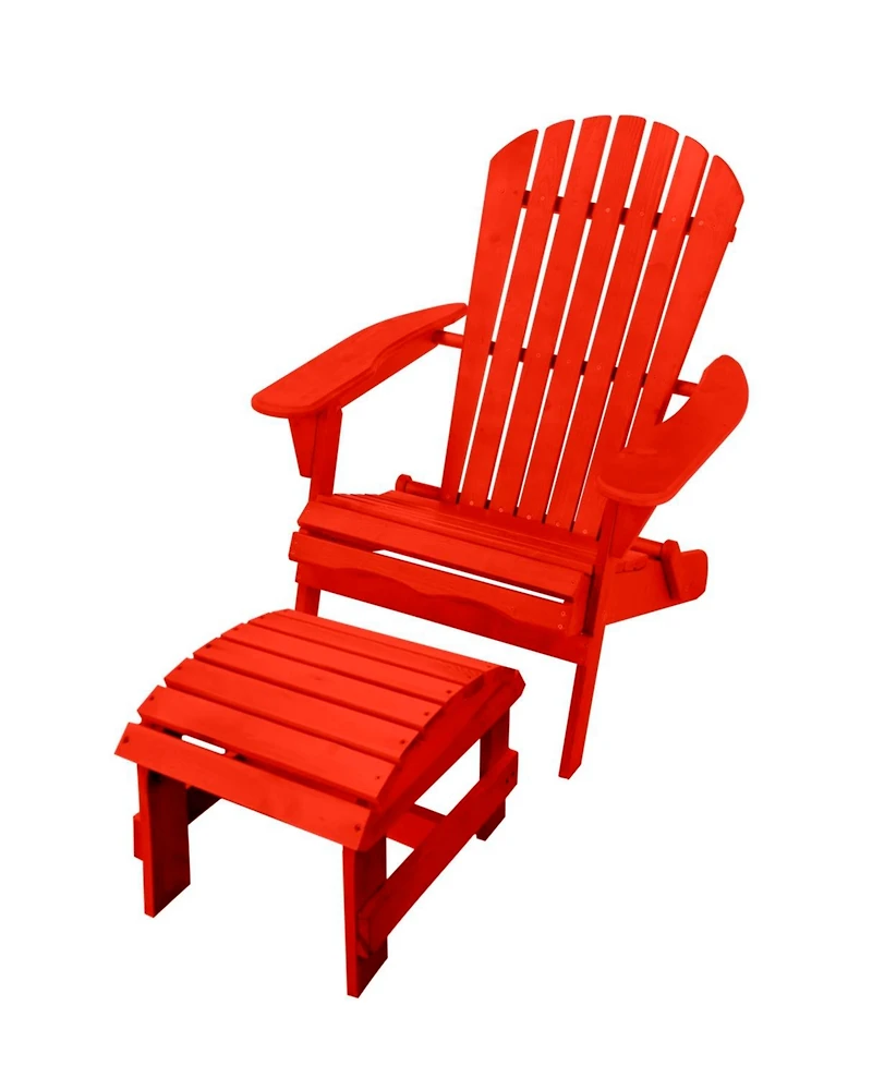 Jiallo Adirondack Pine Ottoman